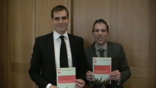 Tom Greatrex MP and Dan Crawford at direct policy launch at Wesminster