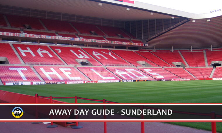 Cover image showing the stand behind one of the goals at the Stadium of light.