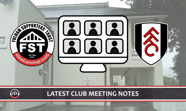 Notes from July meeting with Fulham FC on ticketing